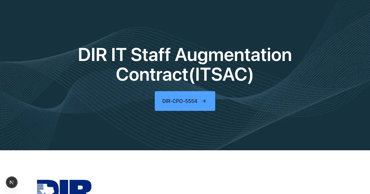 DIR ITSAC Contract - Texas Government IT Staffing Services | PriceSenz